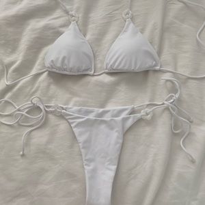 White shore swim bikini nwt
